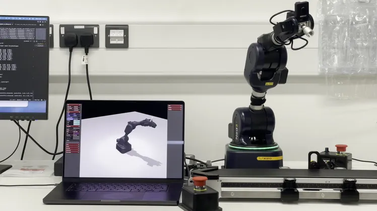 Ned3 Pro running on MuJoCo