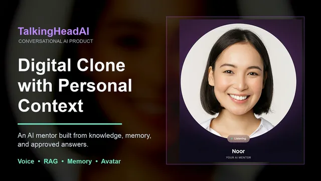 TalkingHeadAI conversational avatar interface cover